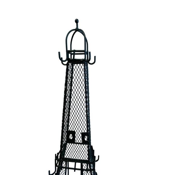 Black Metal Eiffel Tower Jewelry Holder Paris 32 Hooks for Necklace & Bracelets - Picture 4 of 15